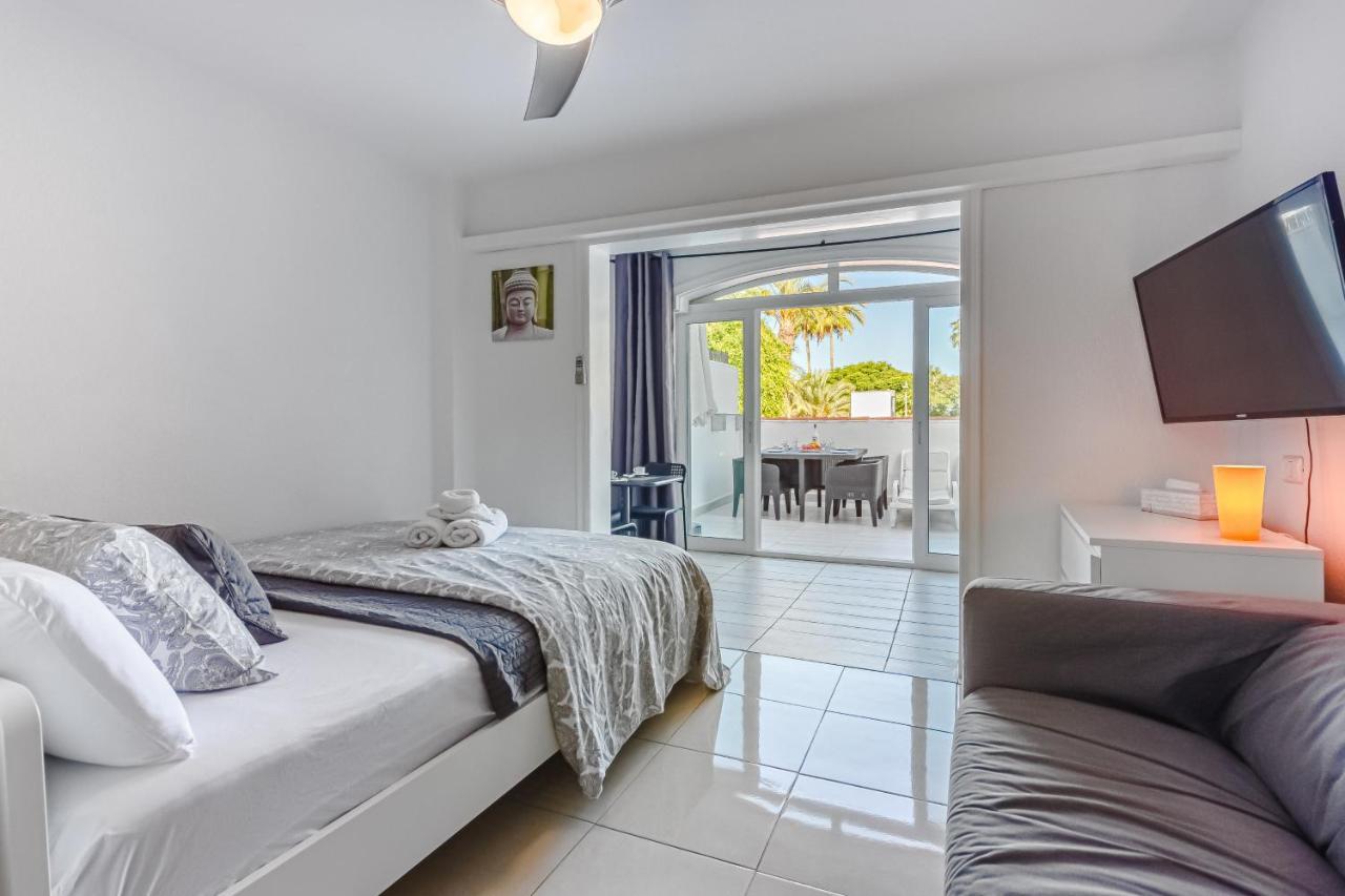 Fantastic Large Studio In Front Of Beach Heated Pool Wifi Arona  Eksteriør billede