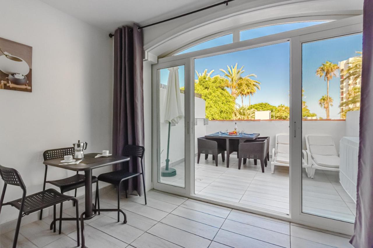Fantastic Large Studio In Front Of Beach Heated Pool Wifi Arona  Eksteriør billede